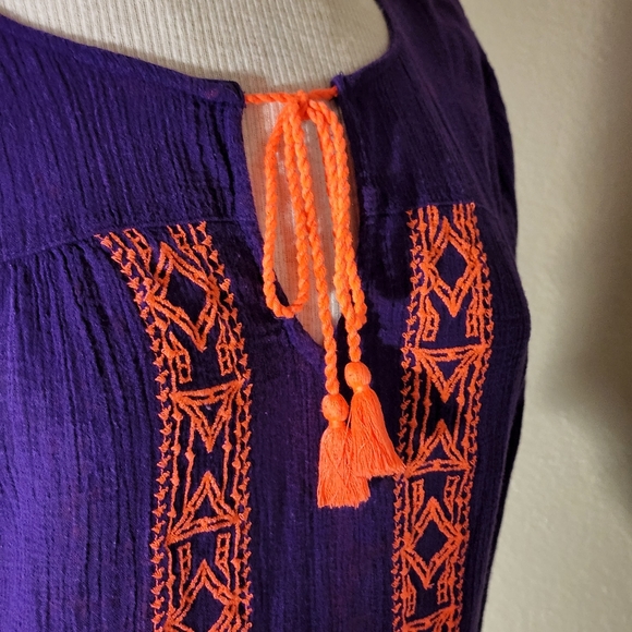 Decree Boho Top Purple Size M - Picture 4 of 15